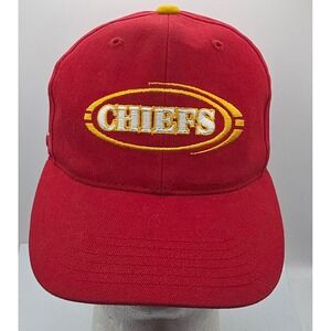 Vintage Annco Kansas City Chiefs Snapback Hat NFL‎ Football Red Yellow Cap